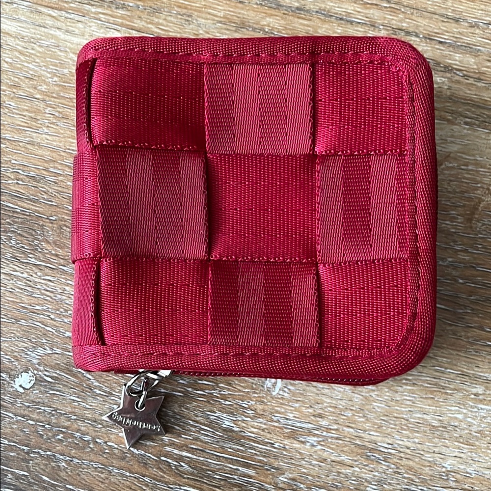 Harveys Red Woven Zip Wallet